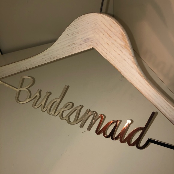 Other - Washed wood and silver Bridesmaid Hanger